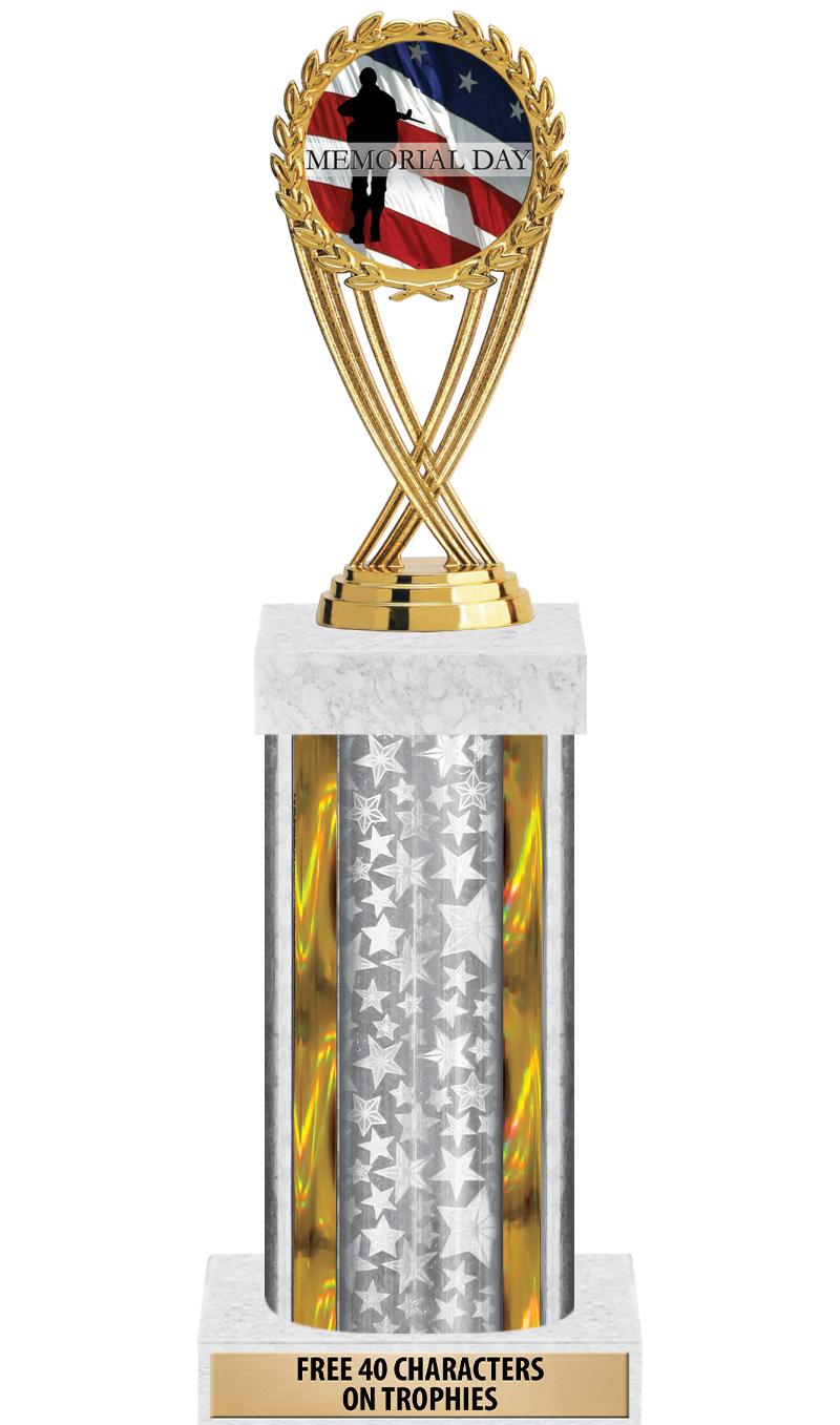 14"SLV/GD-STARS-GD FIG/SQUARE