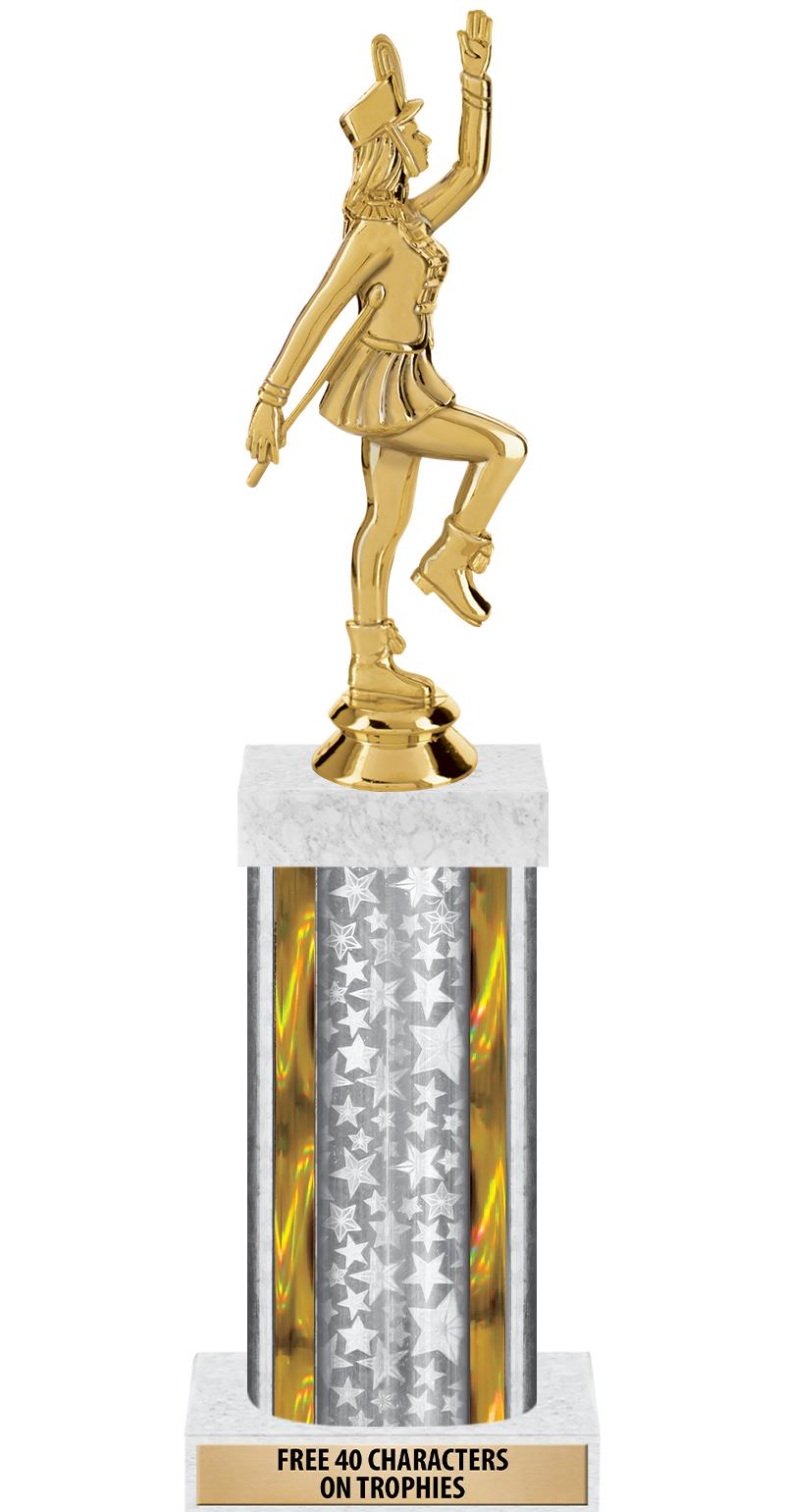 14"SLV/GD-STARS-GD FIG/SQUARE