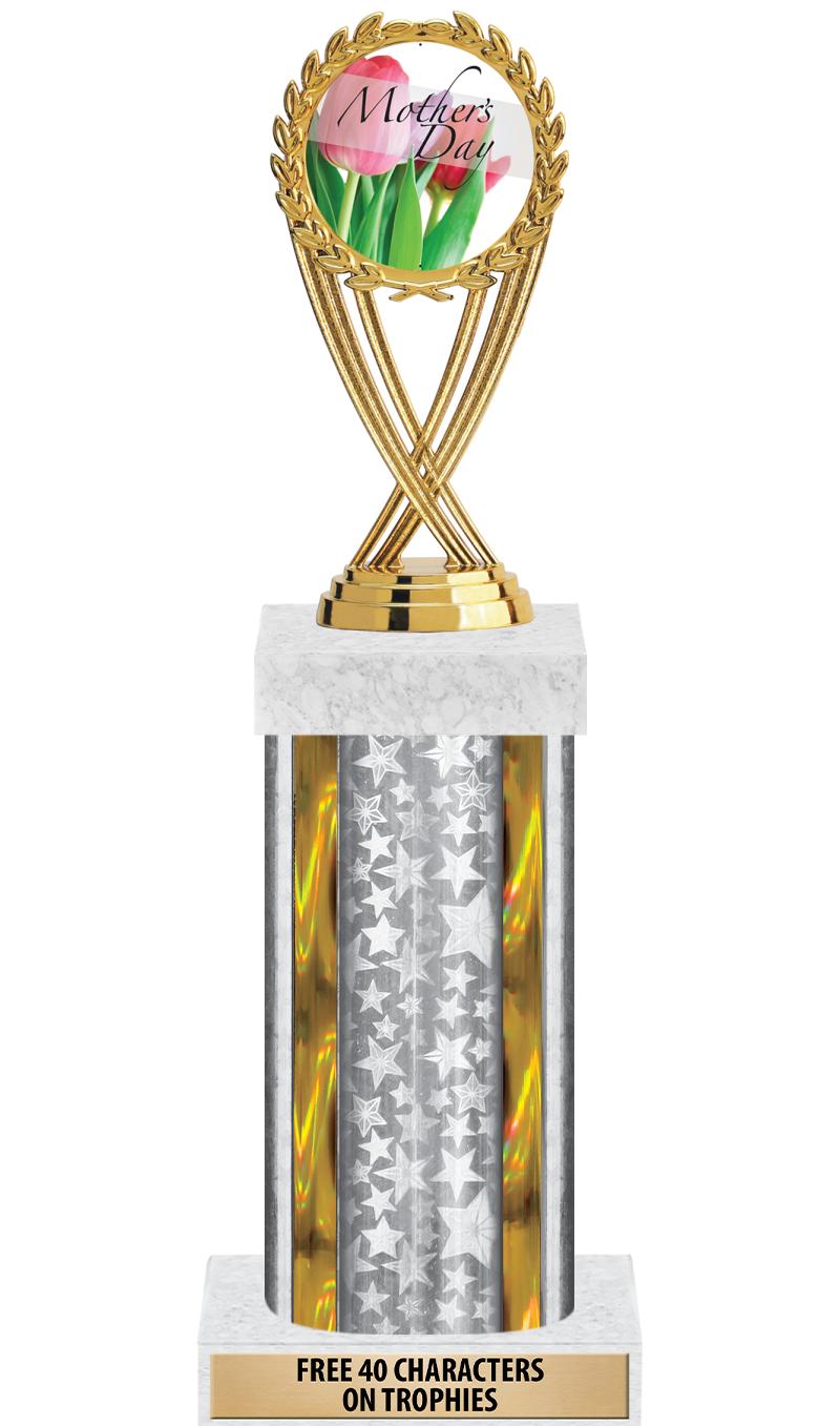 14"SLV/GD-STARS-GD FIG/SQUARE