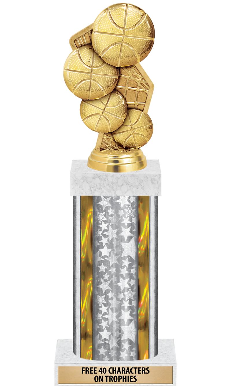 14"SLV/GD-STARS-GD FIG/SQUARE