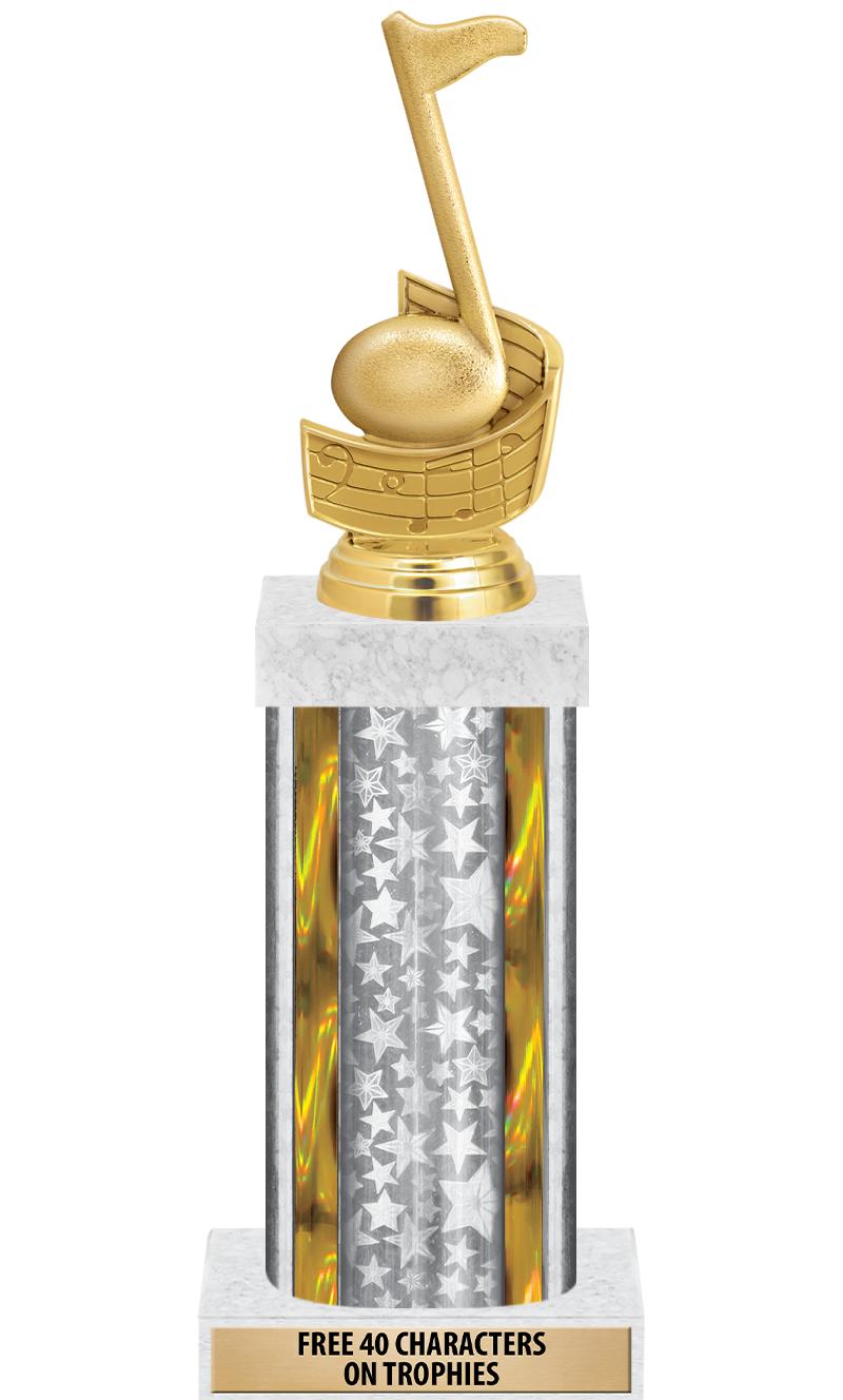 14"SLV/GD-STARS-GD FIG/SQUARE