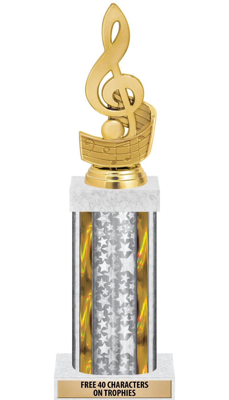 14"SLV/GD-STARS-GD FIG/SQUARE