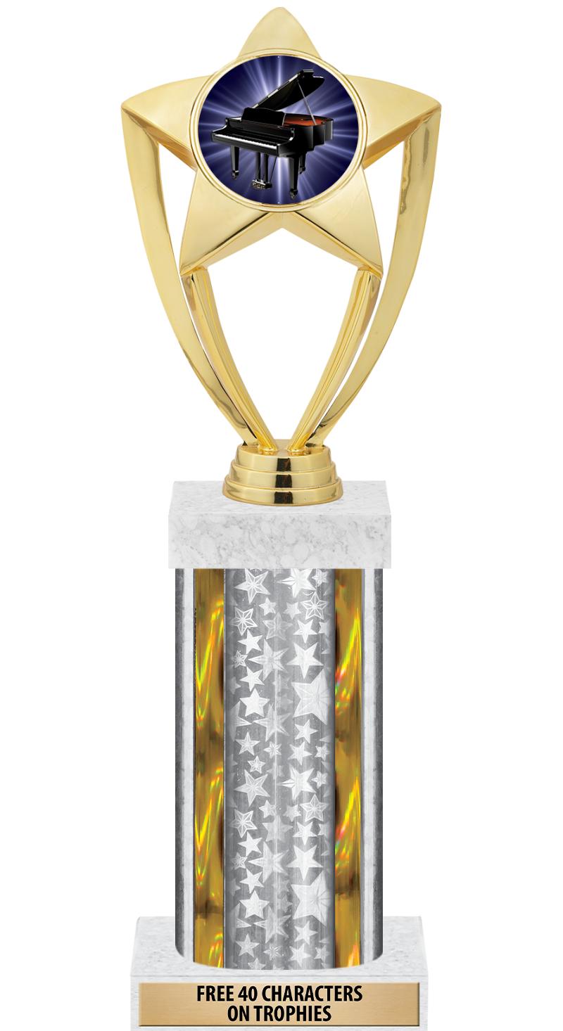 14"SLV/GD-STARS-GD FIG/SQUARE