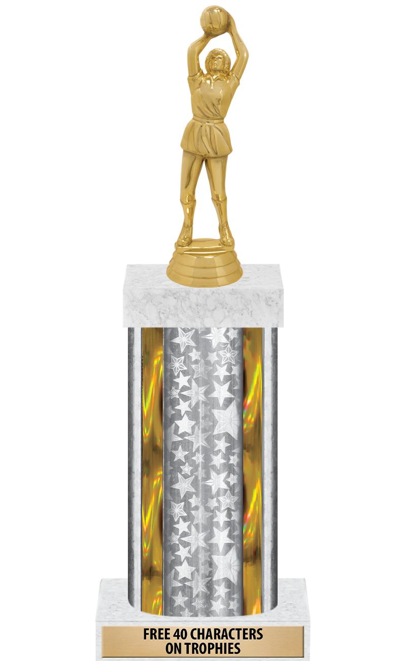 14"SLV/GD-STARS-GD FIG/SQUARE