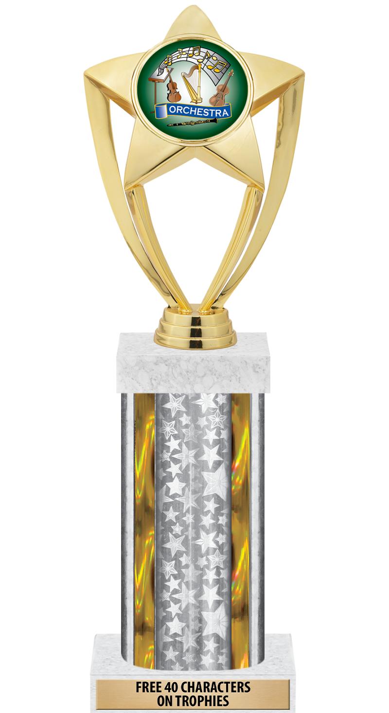 14"SLV/GD-STARS-GD FIG/SQUARE