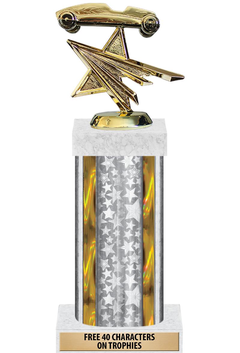 14"SLV/GD-STARS-GD FIG/SQUARE