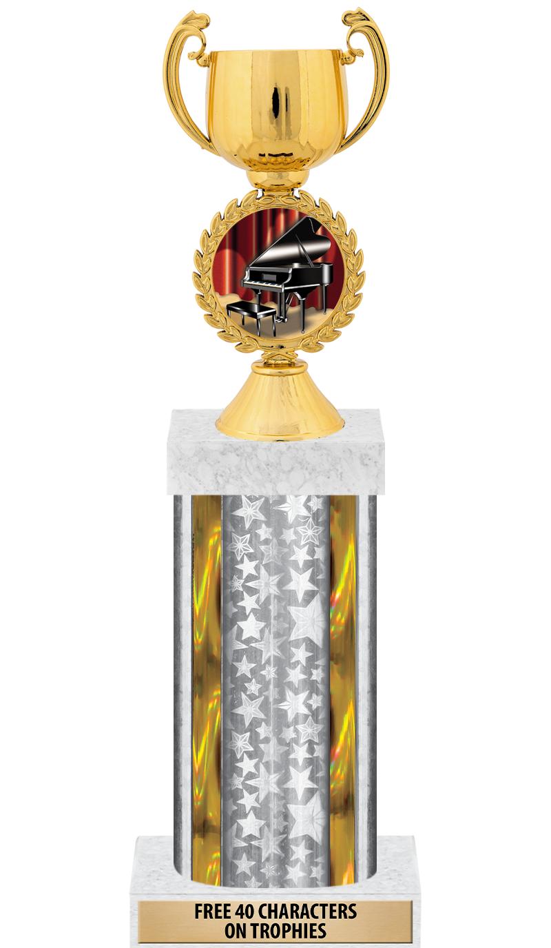 14"SLV/GD-STARS-GD FIG/SQUARE