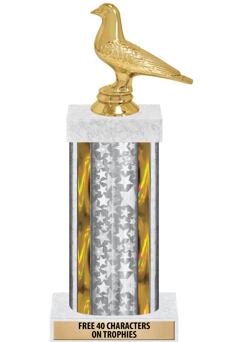 14"SLV/GD-STARS-GD FIG/SQUARE