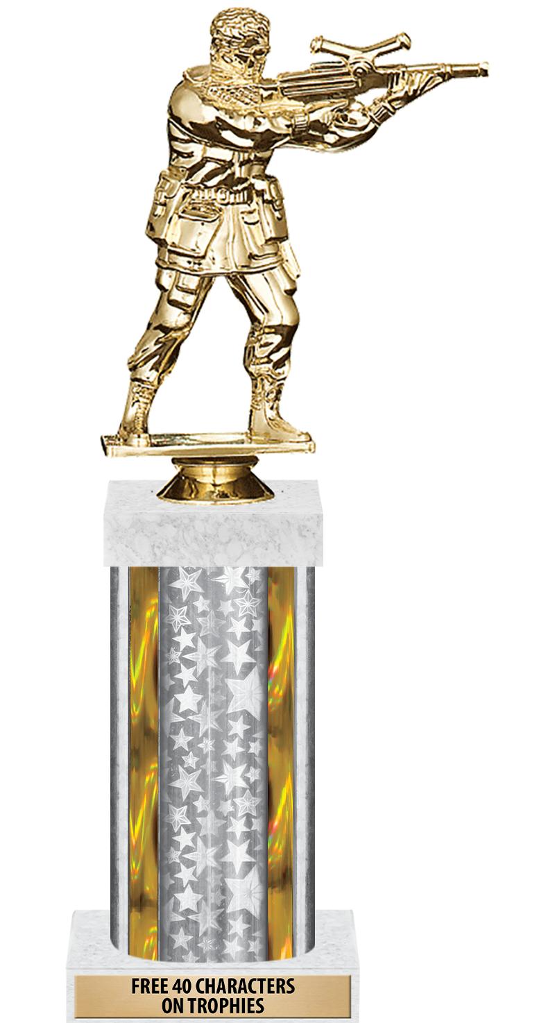 14"SLV/GD-STARS-GD FIG/SQUARE