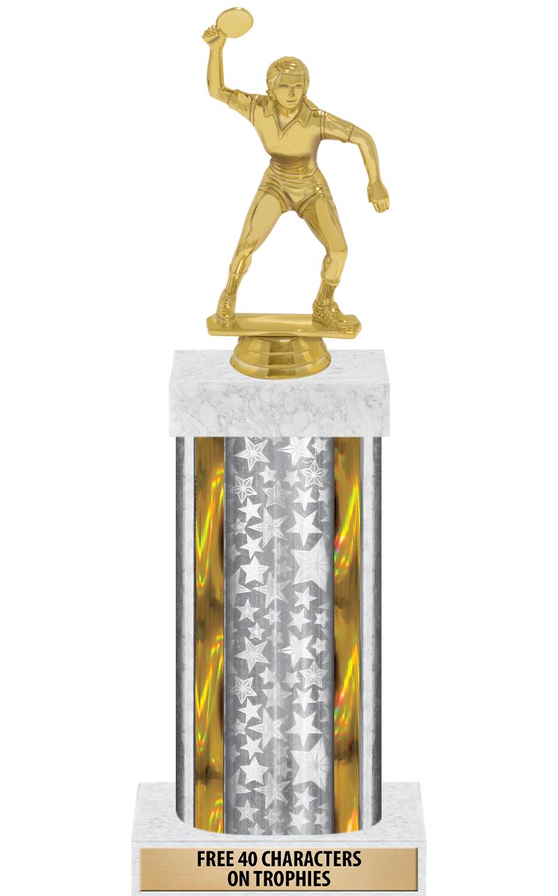 14"SLV/GD-STARS-GD FIG/SQUARE