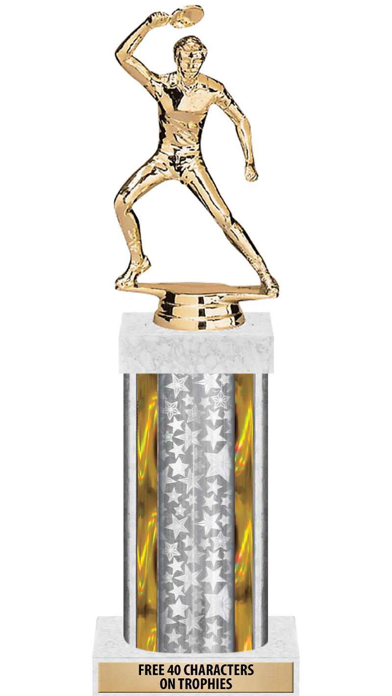 14"SLV/GD-STARS-GD FIG/SQUARE