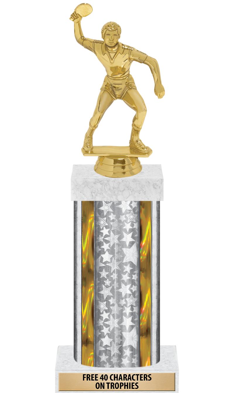 14"SLV/GD-STARS-GD FIG/SQUARE