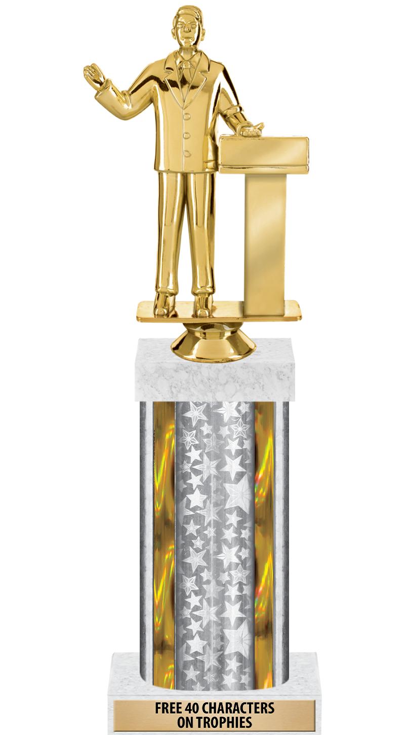 14"SLV/GD-STARS-GD FIG/SQUARE