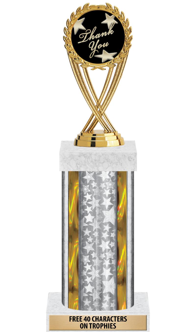 14"SLV/GD-STARS-GD FIG/SQUARE