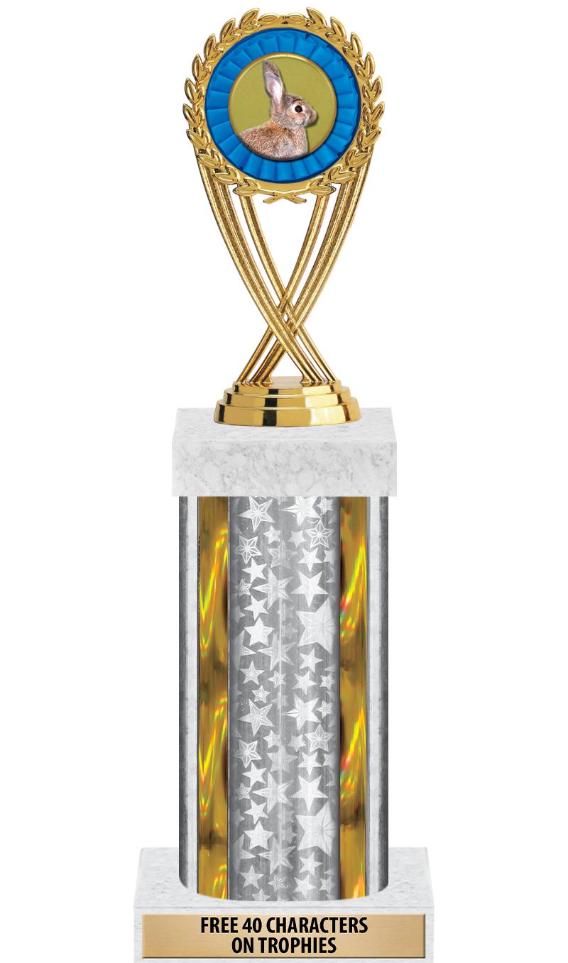 14"SLV/GD-STARS-GD FIG/SQUARE