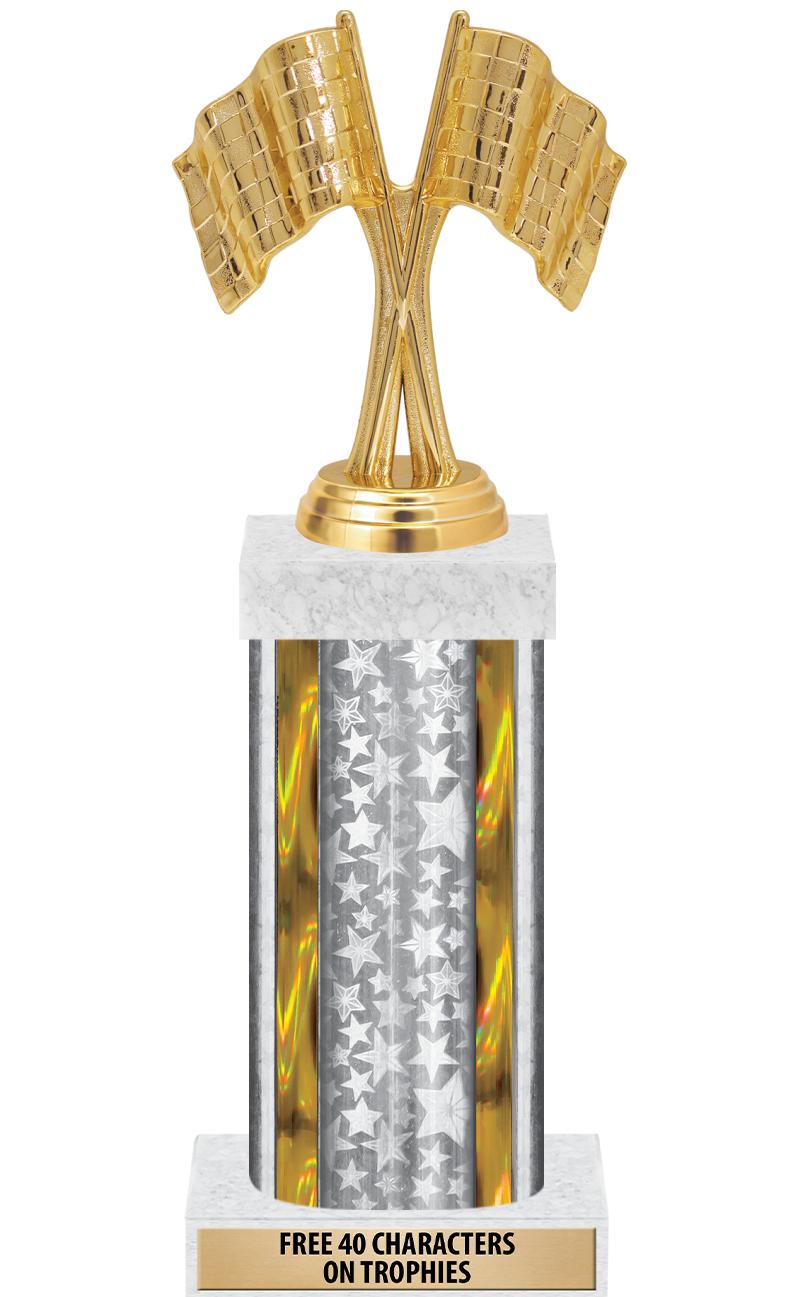 14"SLV/GD-STARS-GD FIG/SQUARE