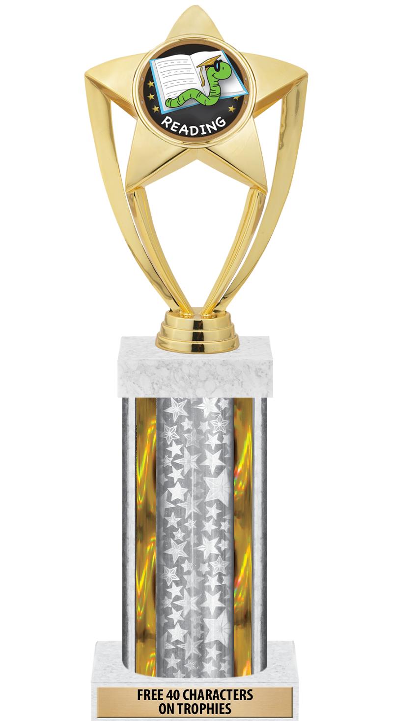 14"SLV/GD-STARS-GD FIG/SQUARE