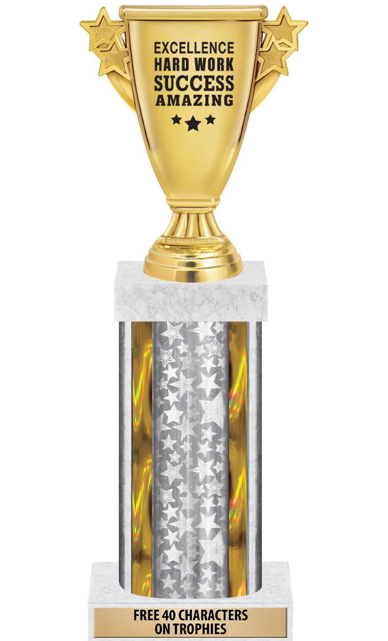 14"SLV/GD-STARS-GD FIG/SQUARE