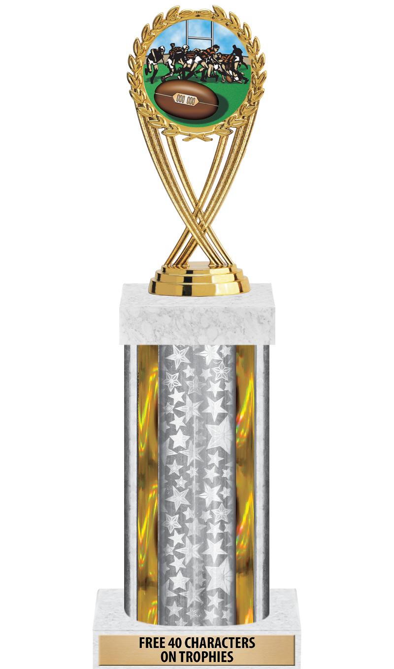 14"SLV/GD-STARS-GD FIG/SQUARE