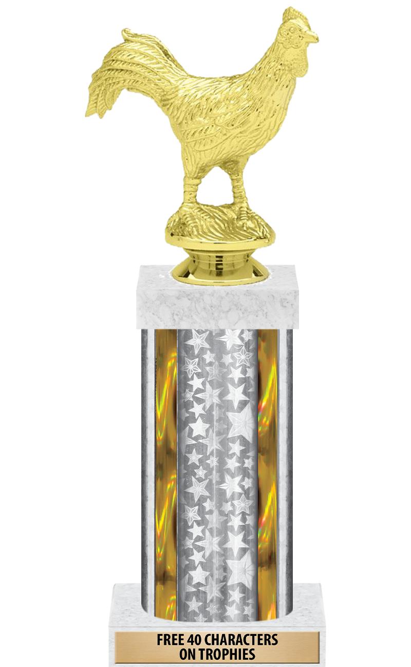 14"SLV/GD-STARS-GD FIG/SQUARE