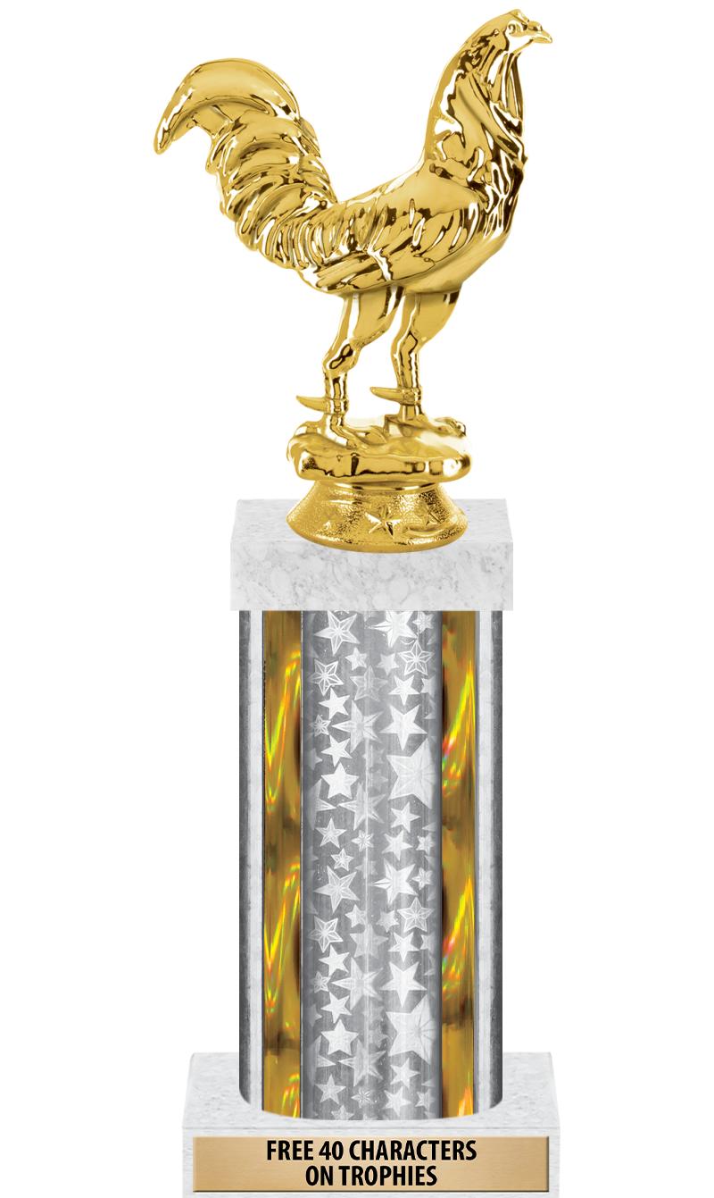 14"SLV/GD-STARS-GD FIG/SQUARE