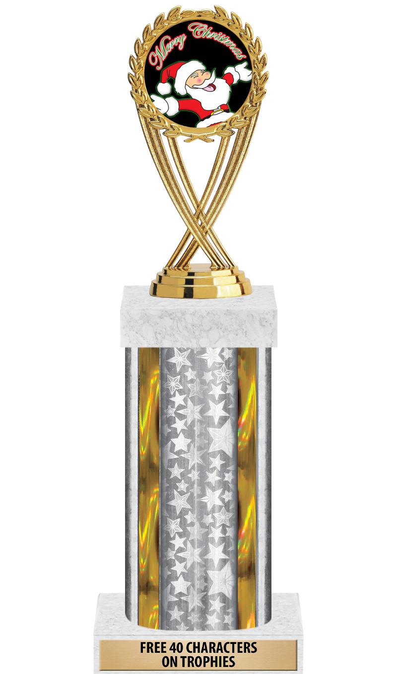 14"SLV/GD-STARS-GD FIG/SQUARE