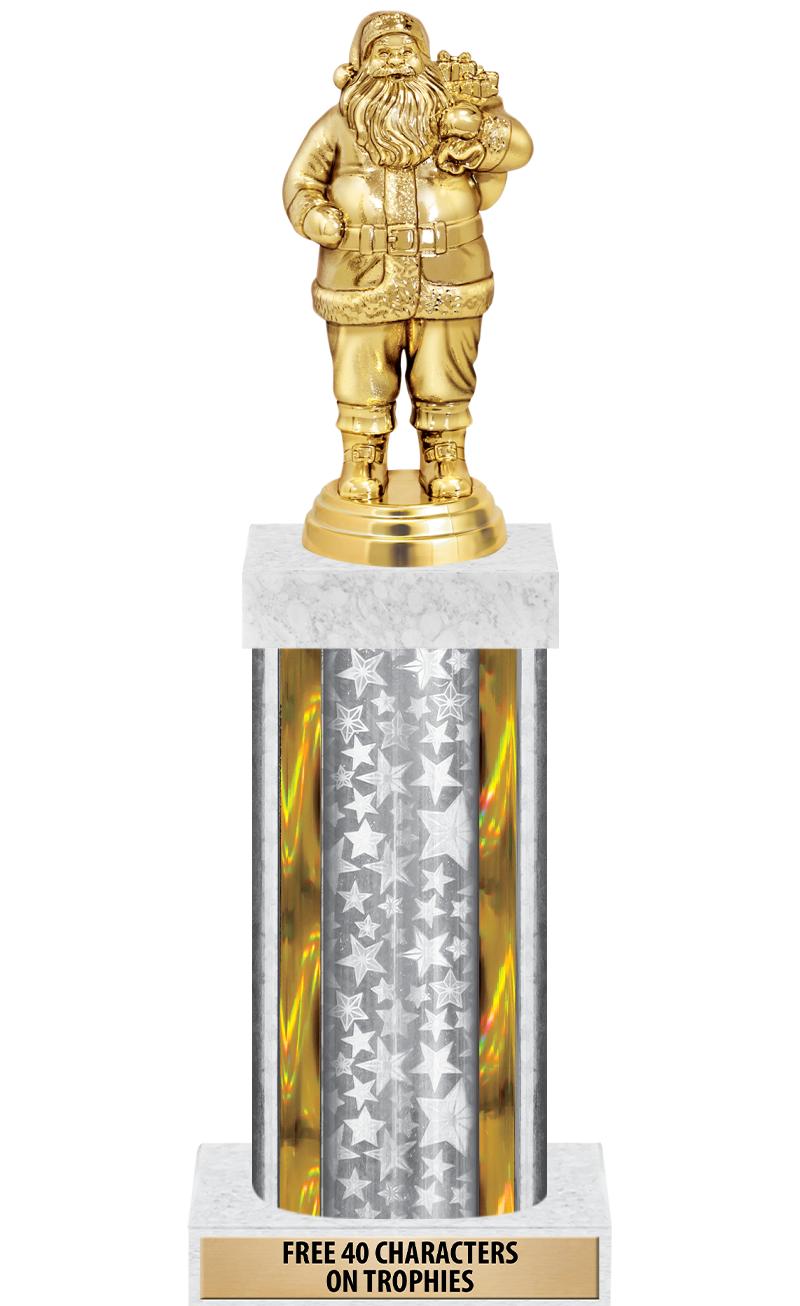 14"SLV/GD-STARS-GD FIG/SQUARE