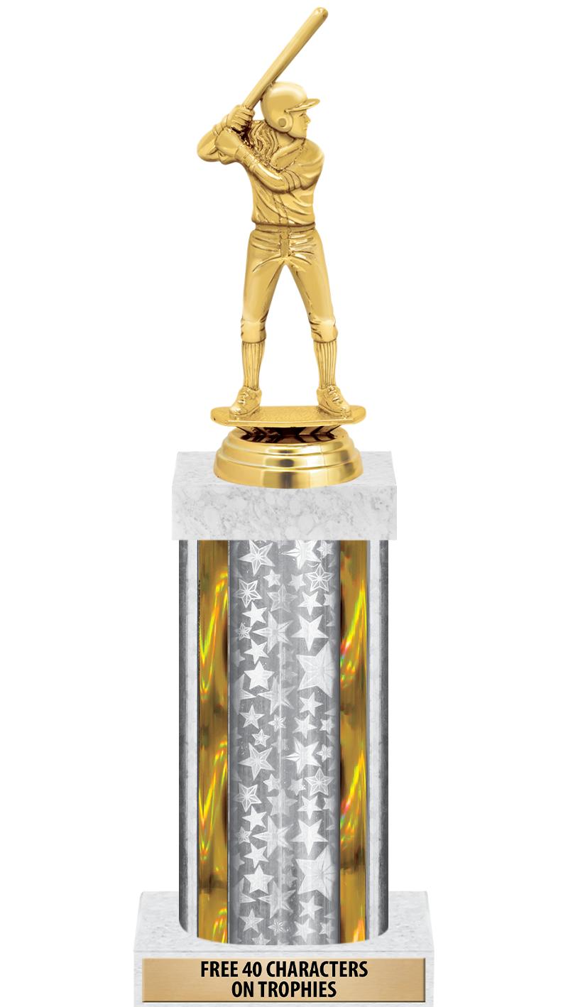 14"SLV/GD-STARS-GD FIG/SQUARE