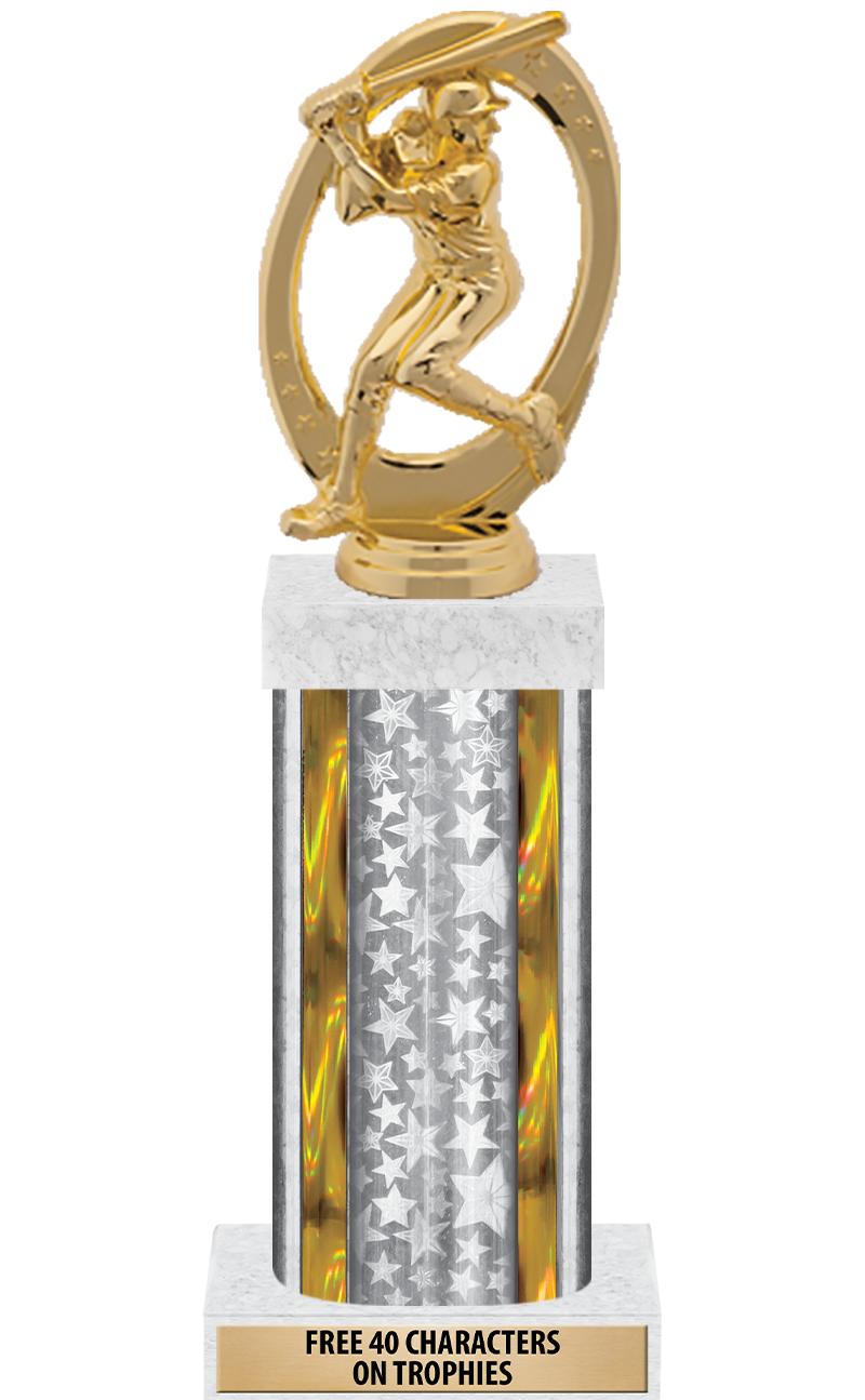 14"SLV/GD-STARS-GD FIG/SQUARE