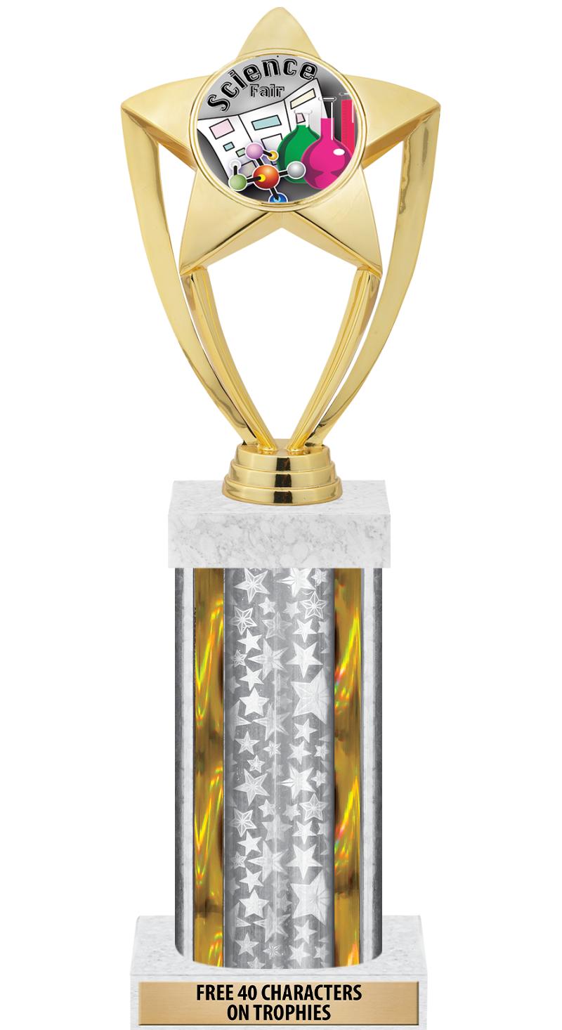 14"SLV/GD-STARS-GD FIG/SQUARE