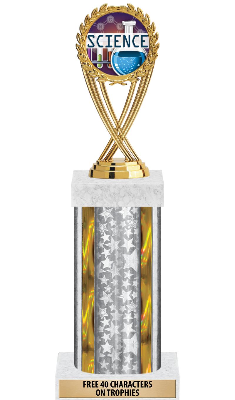 14"SLV/GD-STARS-GD FIG/SQUARE