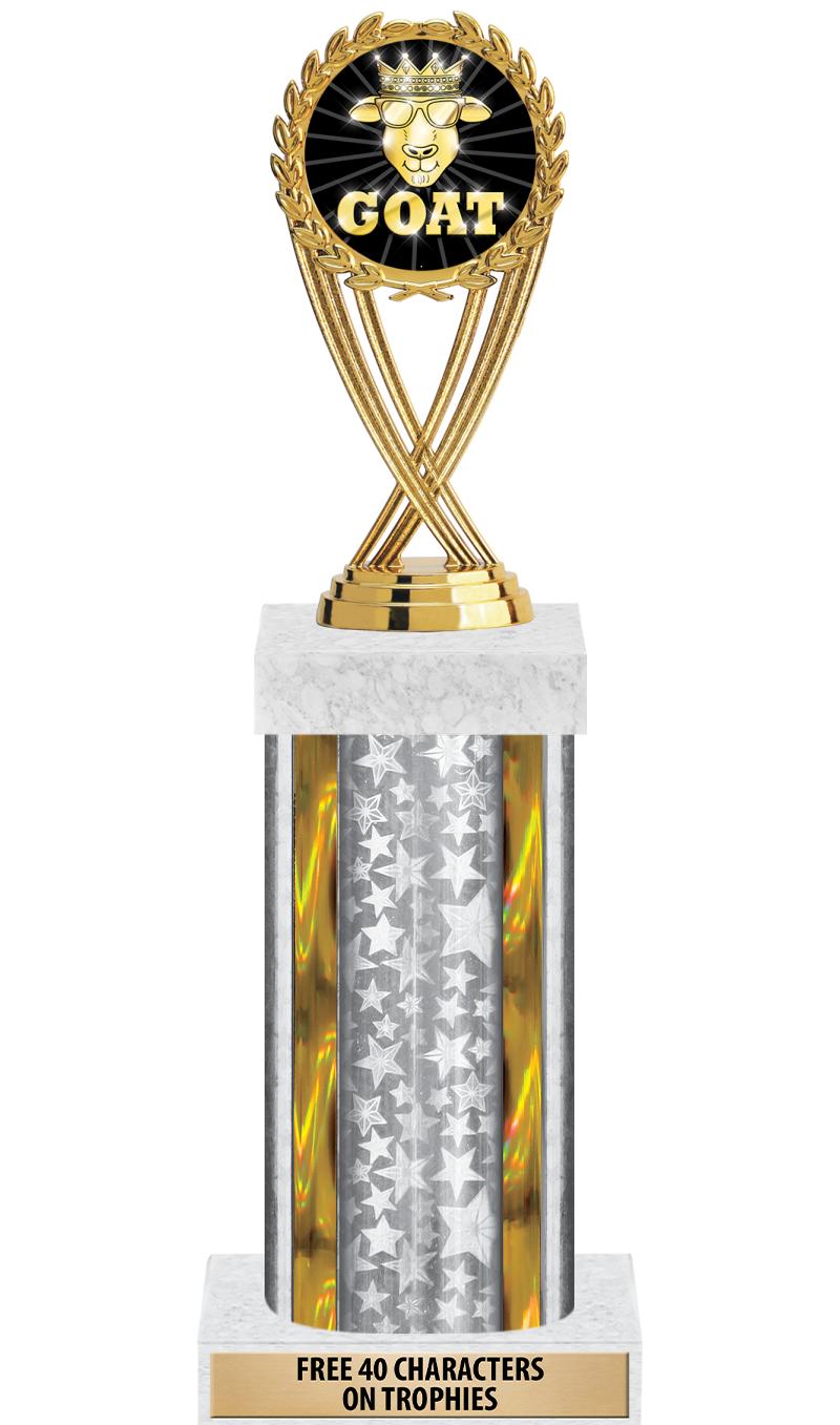 14"SLV/GD-STARS-GD FIG/SQUARE