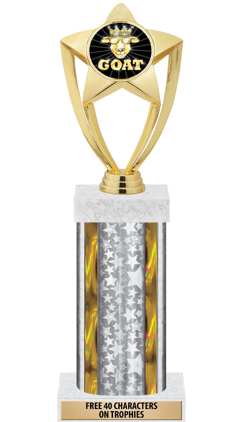 14"SLV/GD-STARS-GD FIG/SQUARE