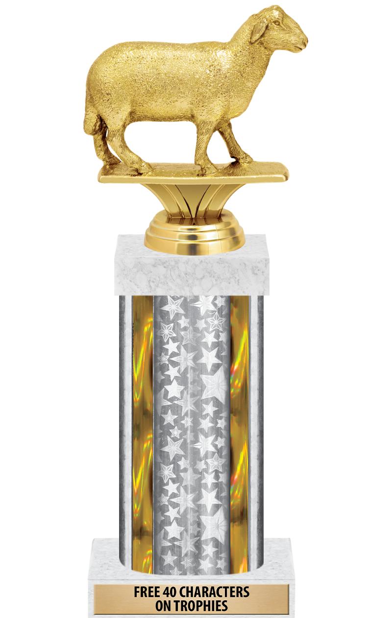 14"SLV/GD-STARS-GD FIG/SQUARE