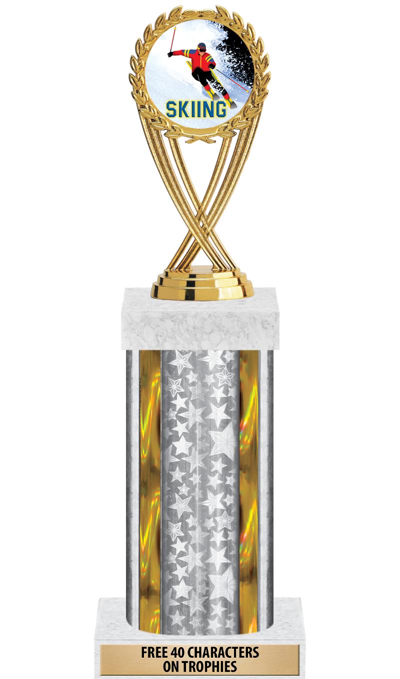 14"SLV/GD-STARS-GD FIG/SQUARE