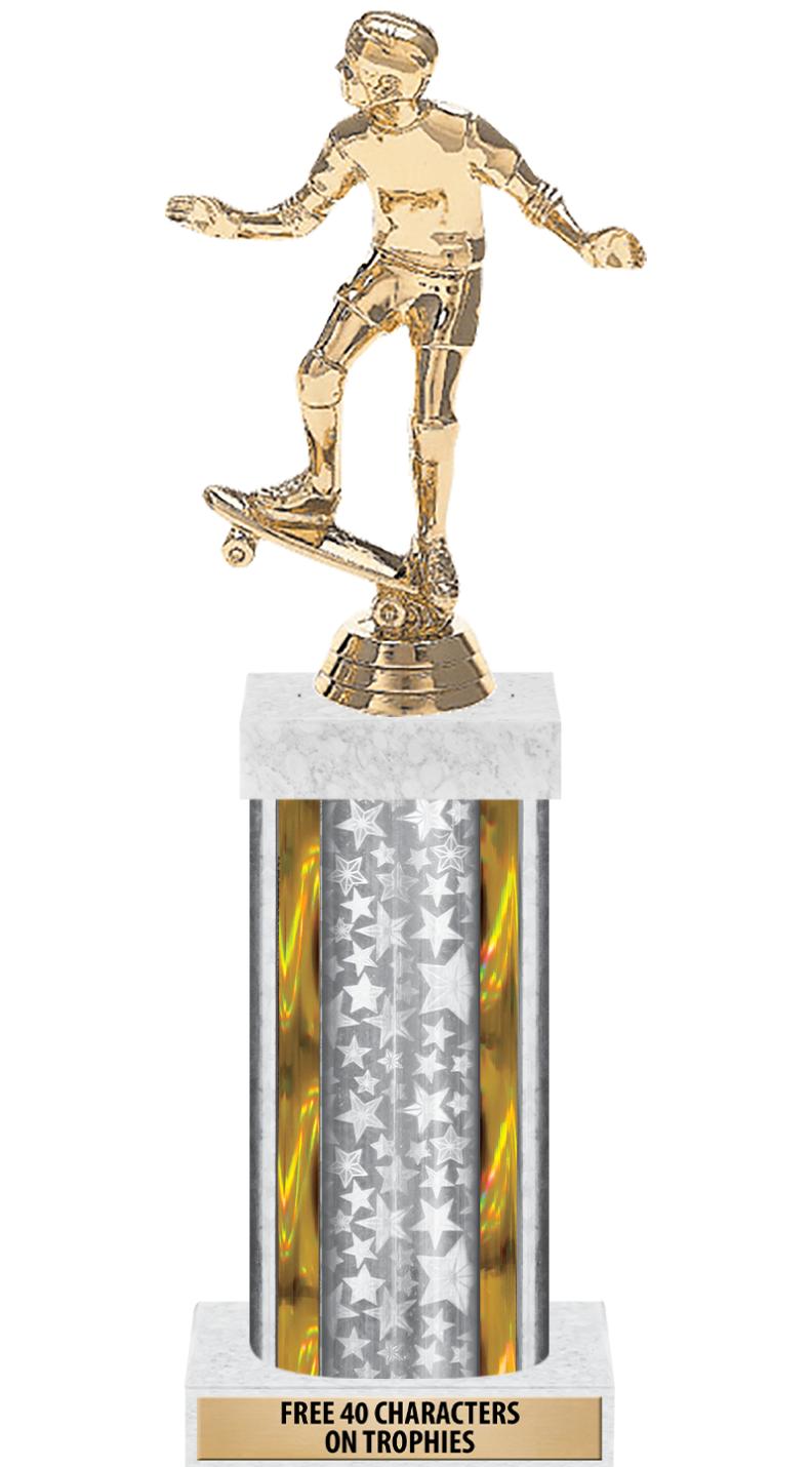 14"SLV/GD-STARS-GD FIG/SQUARE