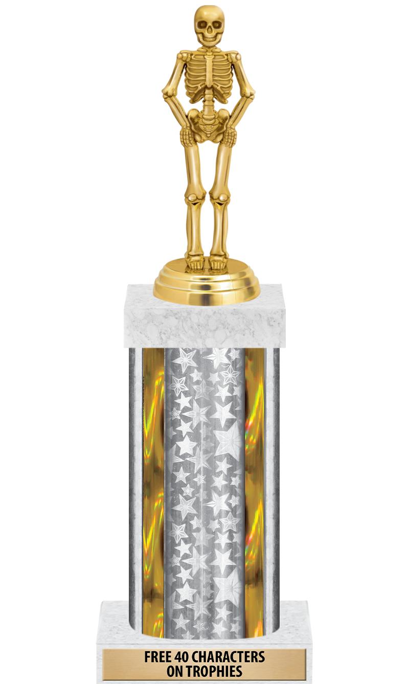 14"SLV/GD-STARS-GD FIG/SQUARE