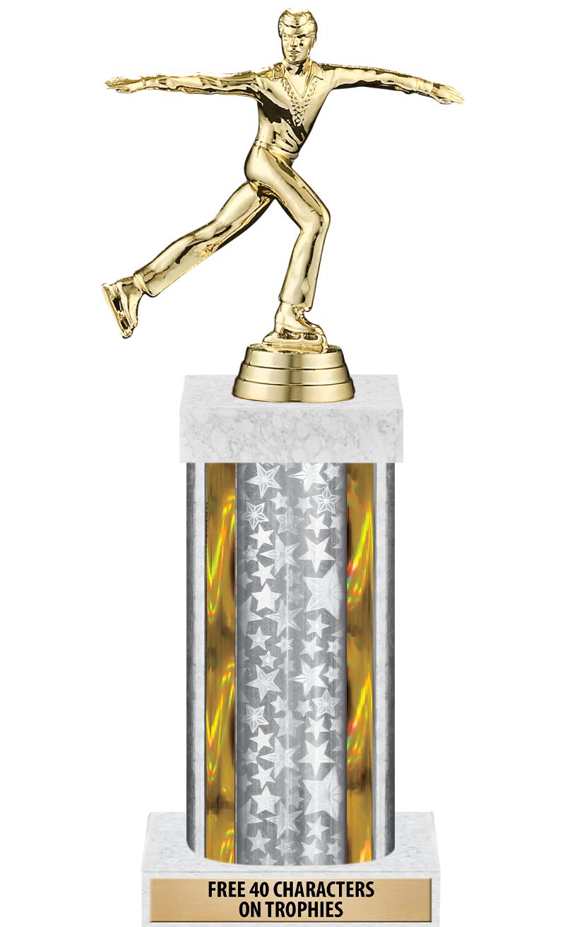 14"SLV/GD-STARS-GD FIG/SQUARE