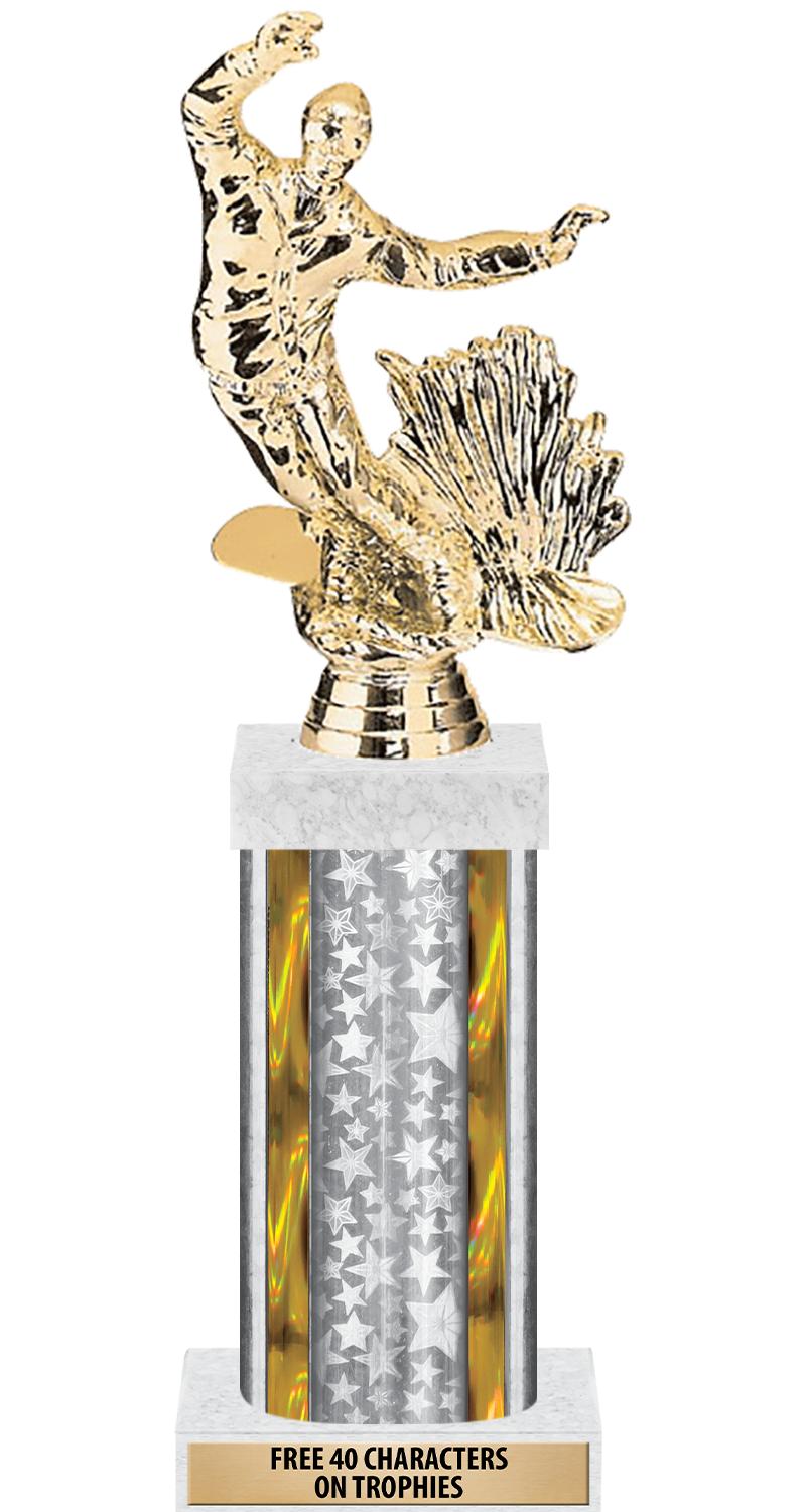 14"SLV/GD-STARS-GD FIG/SQUARE