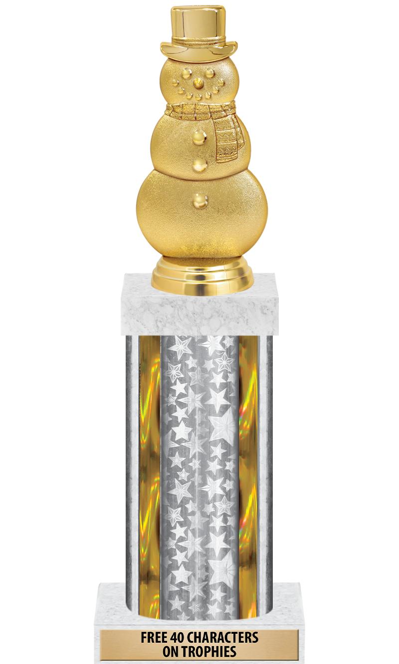 14"SLV/GD-STARS-GD FIG/SQUARE