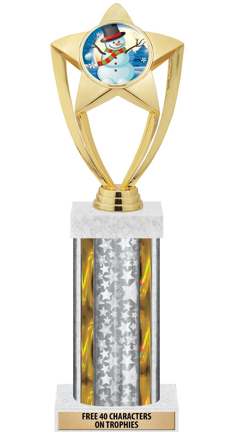 14"SLV/GD-STARS-GD FIG/SQUARE