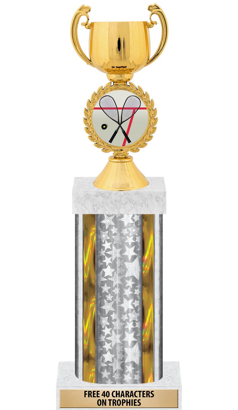 14"SLV/GD-STARS-GD FIG/SQUARE