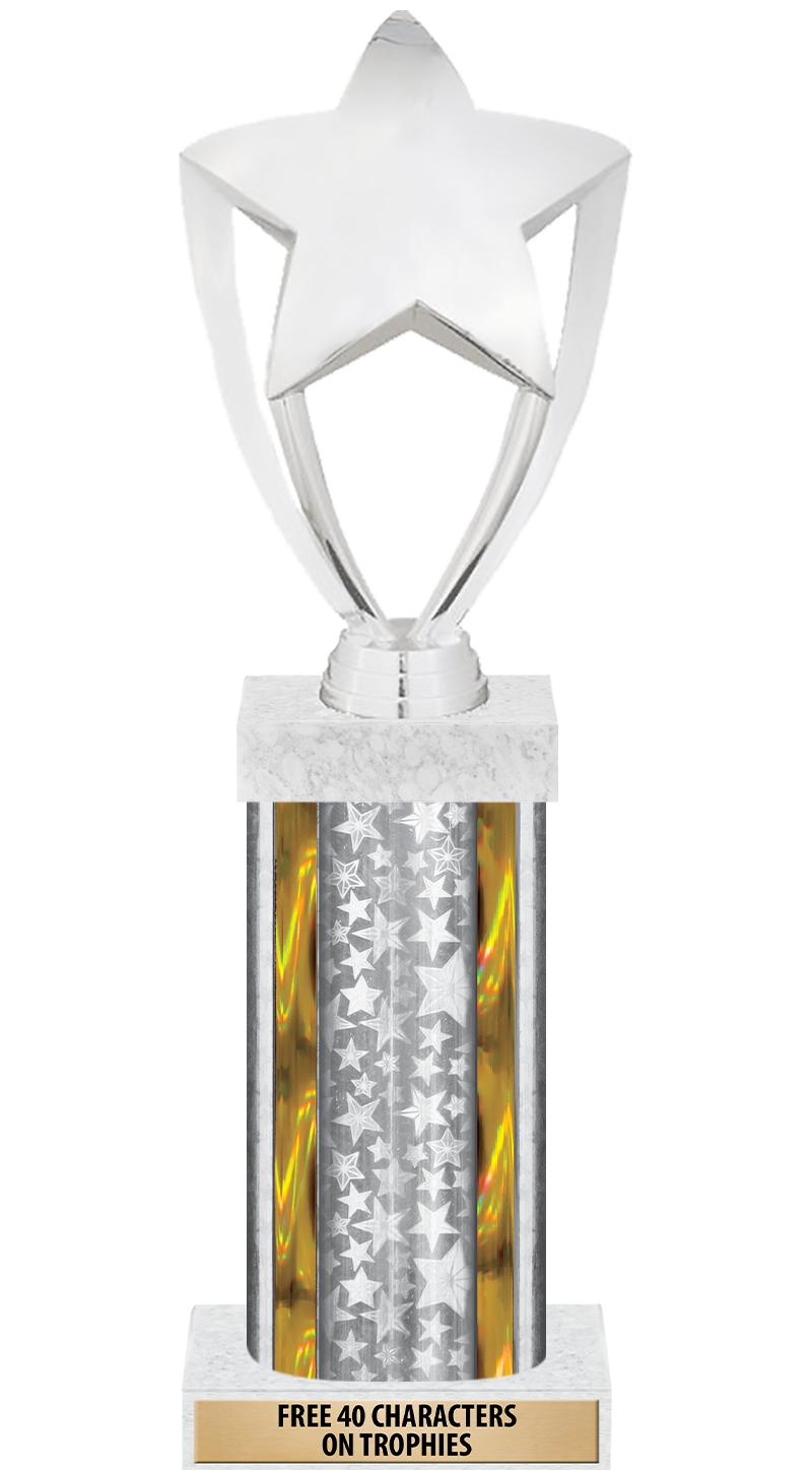 14"SLV/GD-STARS-GD FIG/SQUARE