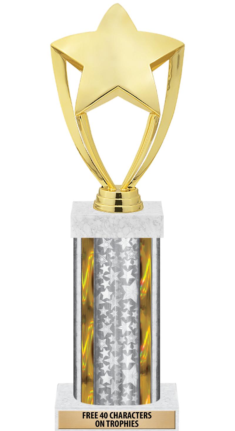 14"SLV/GD-STARS-GD FIG/SQUARE