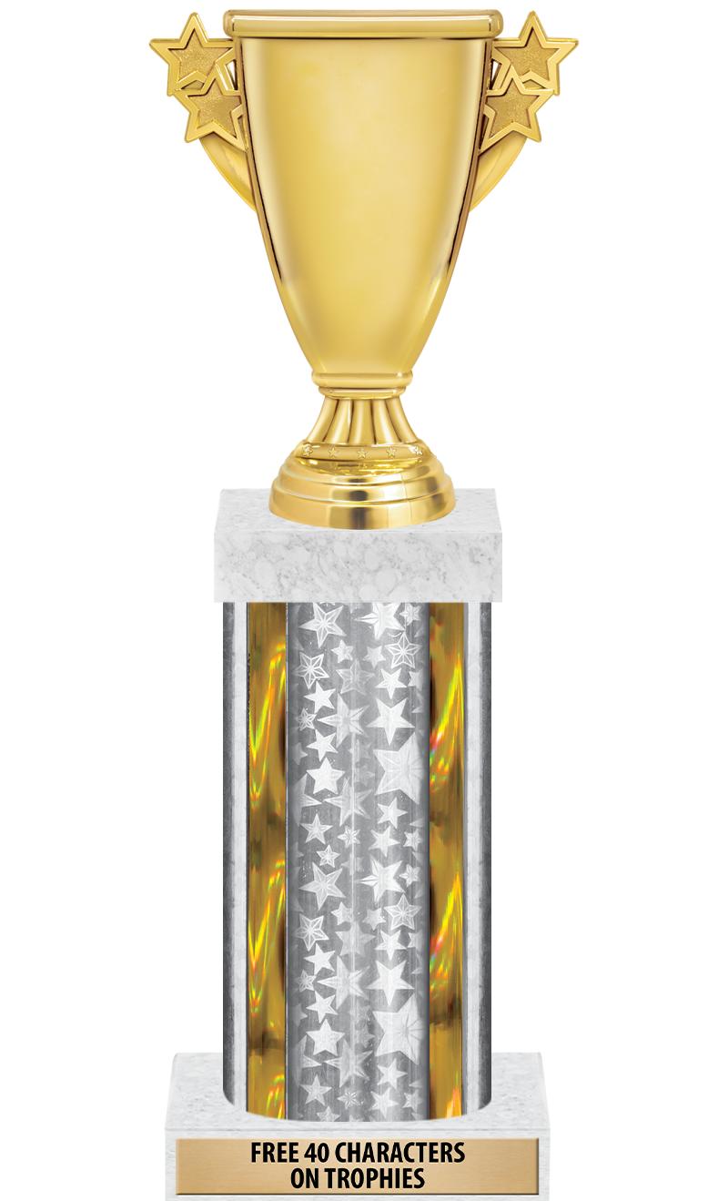 14"SLV/GD-STARS-GD FIG/SQUARE