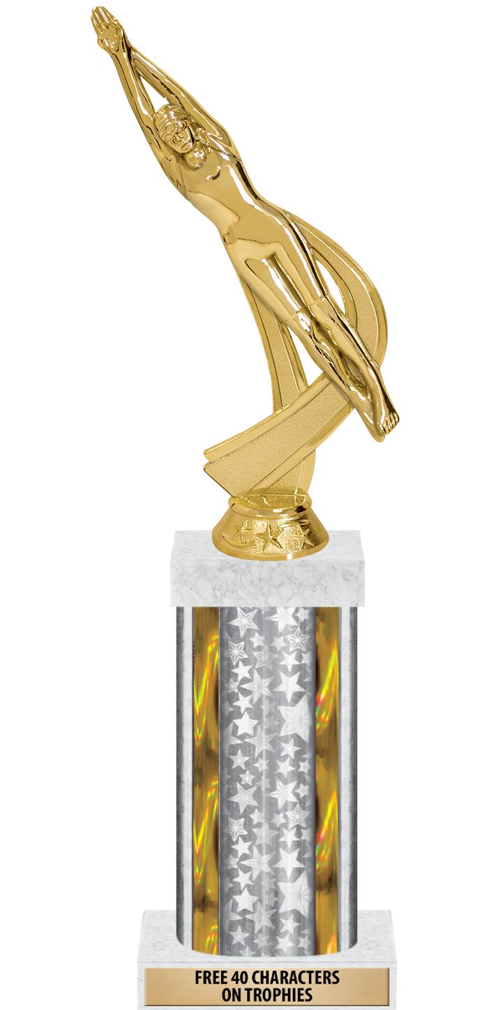 14"SLV/GD-STARS-GD FIG/SQUARE