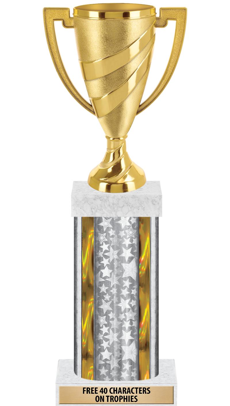 14"SLV/GD-STARS-GD FIG/SQUARE