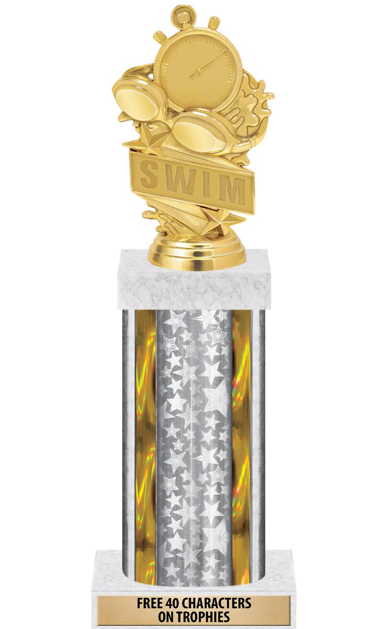 14"SLV/GD-STARS-GD FIG/SQUARE