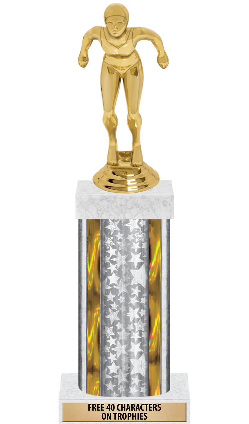 14"SLV/GD-STARS-GD FIG/SQUARE