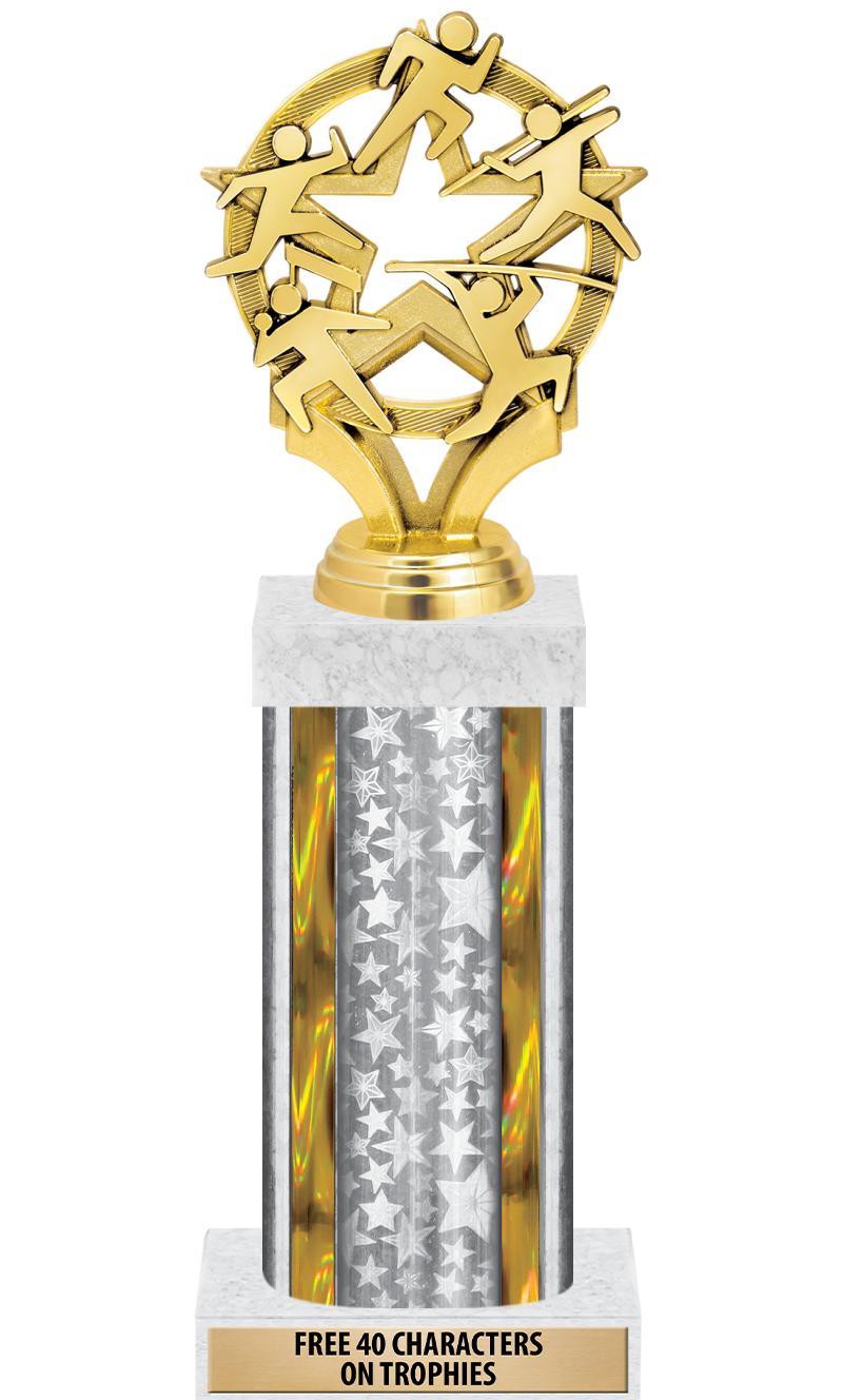 14"SLV/GD-STARS-GD FIG/SQUARE